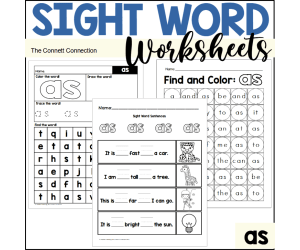 Sight Word Worksheets: as