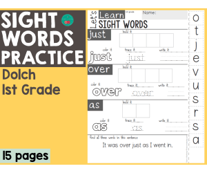 Sight Words Cut & Paste