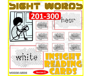 Sight Words Flash Cards 201-300 version 3