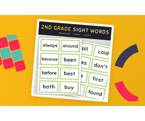Sight Words Flashcards: 2nd Grade, [SET 1]