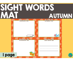 Sight Words Mat - Autumn