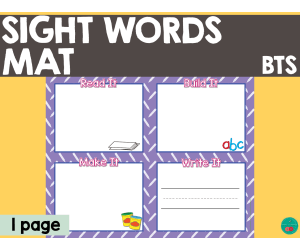 Sight Words Mat - BTS