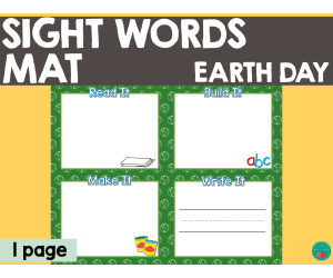 Sight Words Mat - Earth Day