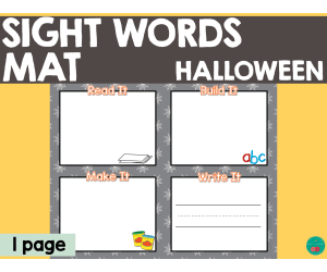Sight Words Mat - Halloween