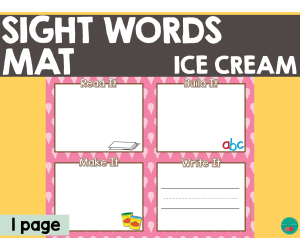 Sight Words Mat - Ice Cream