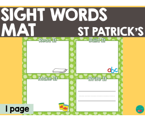 Sight Words Mat - St Patrick's