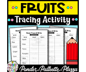 Sight Words Tracing Worksheets - Fruit Name