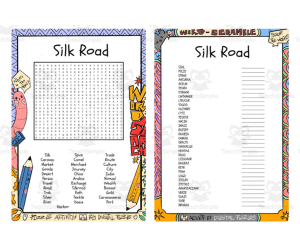 Silk Road word search & scramble