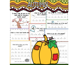 Single Digit Multiplication Jokes for Kids- FALL