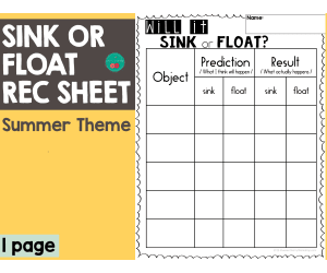 Sink or Float Recording Sheet