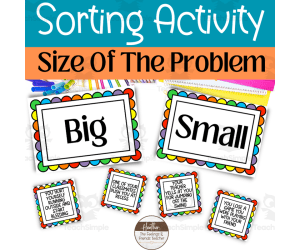 Size of The Problem Sorting Activity For School Counseling
