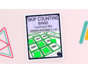 skip counting by 100s bingo - boards 1-5