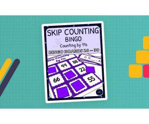 skip counting by 11s bingo - boards 26-30