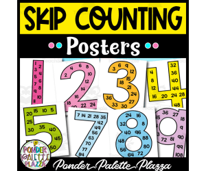 Skip Counting Posters - Classroom Decor