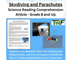 Skydiving and Parachutes  Reading Comprehension Article-Grade 8 and Up