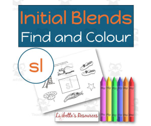 SL Blend Find and Colour Phonics Worksheet to Develop Phonemic