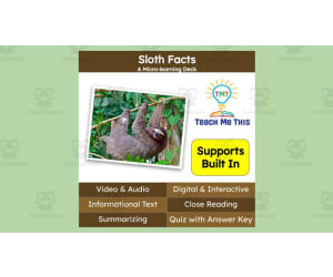 Sloth Facts | Interactive Science Lesson | Micro-Learning Deck