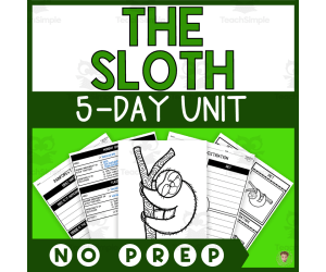 Sloth Unit Study | Rainforest Animals | Lesson Plan, Activities | NO PREP