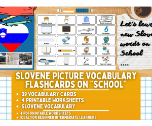 Slovene Picture Vocabulary Flashcards - School
