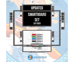 Smartboard w/ Accessories Clipart
