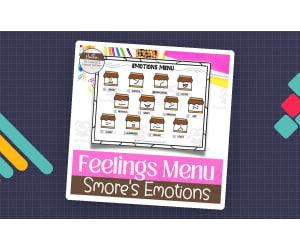Smores Emotions Menu-- Feelings Chart and Reference Poster