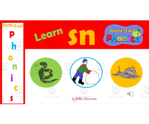 SN Initial Consonant Blends PowerPoint Lesson