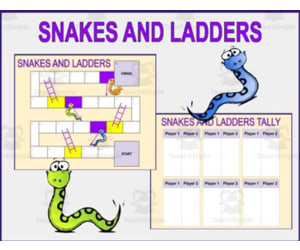 Snakes & Ladders: Sight Words (Editable in Google Slides)