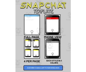 Snapchat Template (Editable on Google Slides)