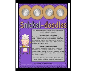 Snickel-Doodles Counting Nickels Activity