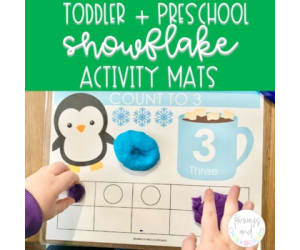 Snowflake Activity Mats | Toddler and Preschool Activities
