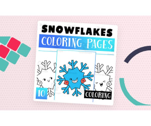 Snowflake Coloring Pages Worksheet Activity for Morning Work