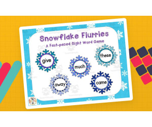 Snowflake Flurries Sight Word Game