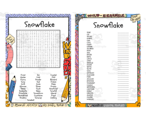 Snowflake word search & scramble