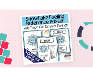 Snowflakes Themed Emotions Information Poster-- Emotions Chart