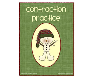 Snowman Contractions Activity