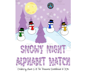 Snowy Night Alphabet Match