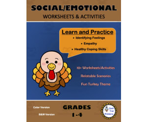 Social-Emotional Worksheets and Activities - Turkey Theme