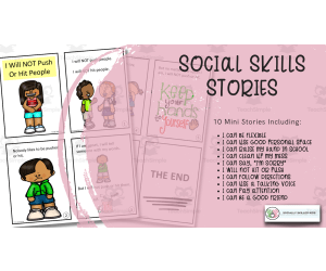 Social Skills Stories, 10 Basic Skills {Mini} Stories For Pre-2nd