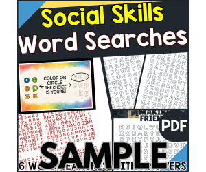 Social Skills Word Searches: 1 Page Sample (PDF)
