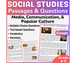 Social Studies Comprehension Passages: Media and Communication (Docs)