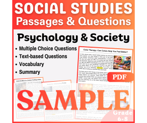 Social Studies SAMPLE Reading Passage: Color Therapy (PDF)