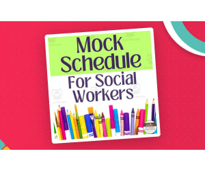 Social Work Weekly Mock Schedule Form-- Schedule Template