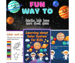 Solar System Activity Pack Space Coloring Tracing Counting