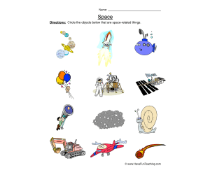 Solar System Sort Worksheet