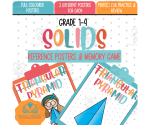 Solids Reference Posters & Memory Game