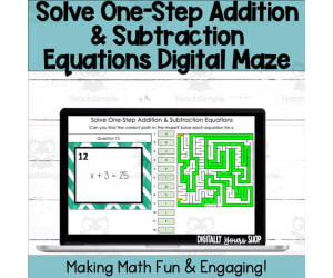 Solve One-Step Addition & Subtraction Equations Digital Activity