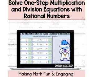 Solve One-Step Multiplication & Division Equations - Rational Numbers