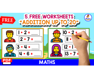 SOLVE THE ADDITION UP TO 20 | 5 FREE WORKSHEETS