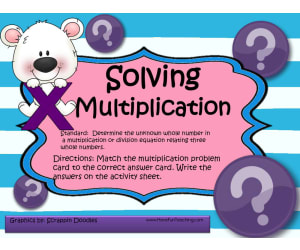 Solving Multiplication Activity