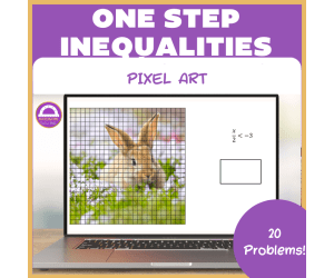 Solving One Step Inequalities Pixel Art